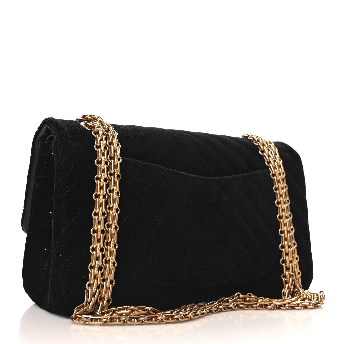 Velvet Chevron Quilted 2.55 Reissue 226 Flap Black