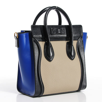 Celine Smooth Drummed Calfskin Nano Tri-Color Luggage Beige 3 of 8