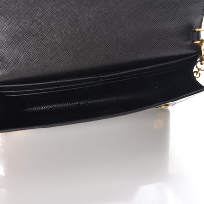 Prada Saffiano Mini Cahier Crossbody Bag Black 5 of 8
