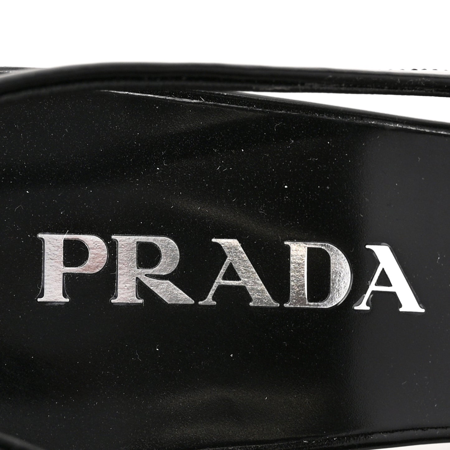 Spazzolato Triangle Logo Pointed Toe 75mm Slingback Pumps  38 Black