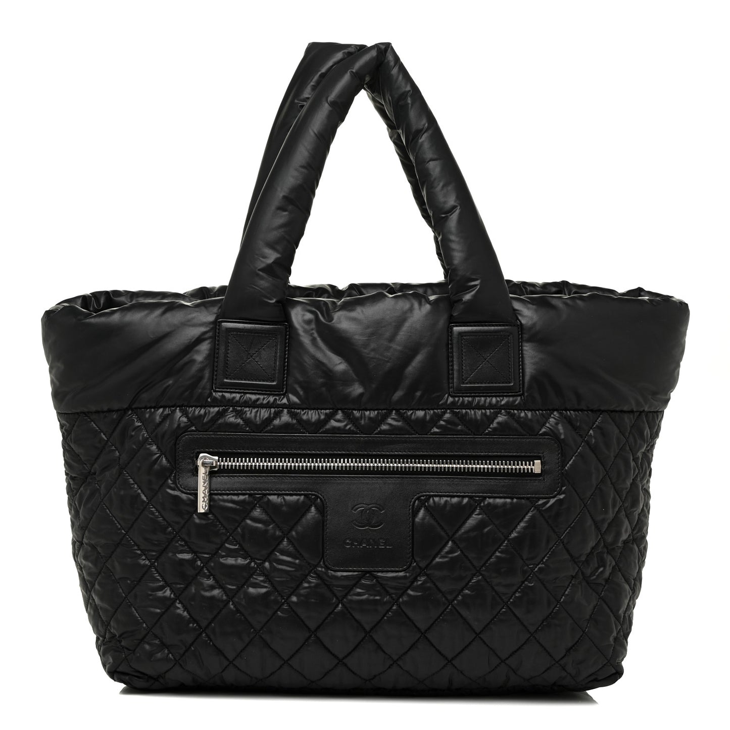 Nylon Quilted Large Coco Cocoon Tote Black