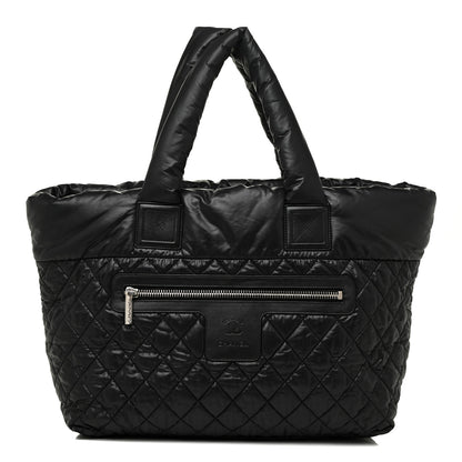Chanel Nylon Quilted Large Coco Cocoon Tote Black 1 of 12