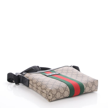 Gucci GG Supreme Monogram Web Messenger Bag Black 4 of 7