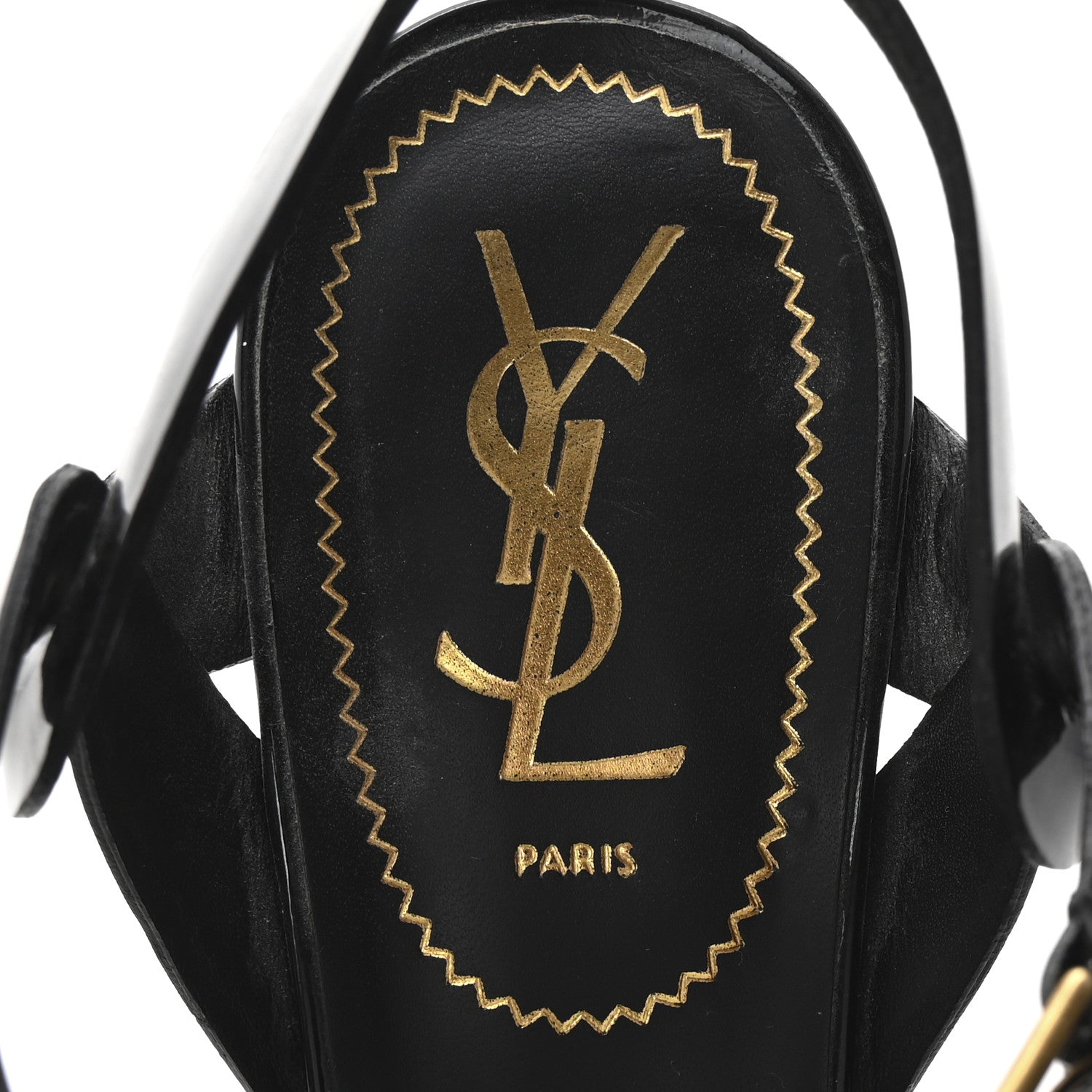 Saint Laurent Patent Tribute 105 Platform Sandals 39 Black 8 of 10