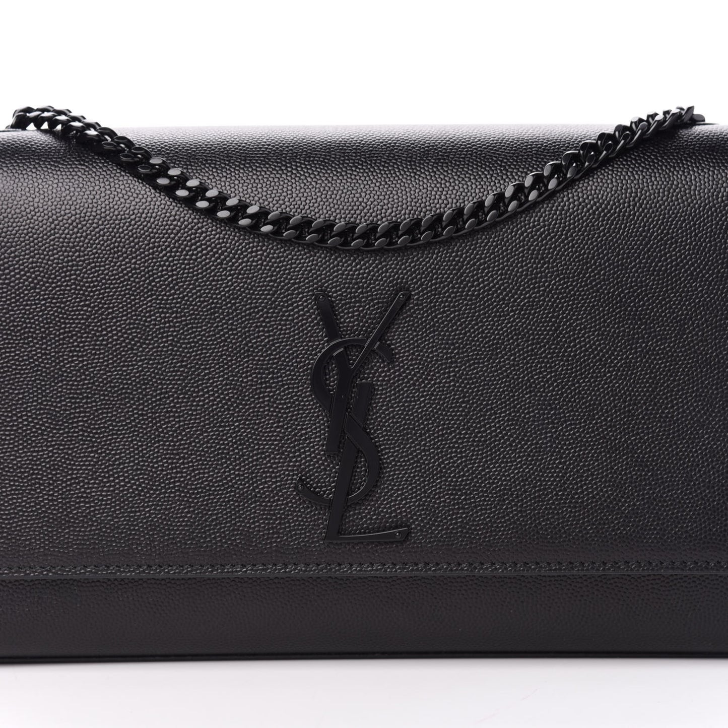 Grain De Poudre Medium Classic Monogram Kate Satchel Black