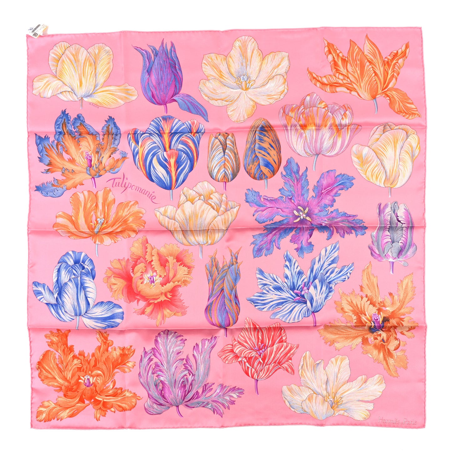 Silk Tulipomanie Scarf 90 Rose Malabar Violet