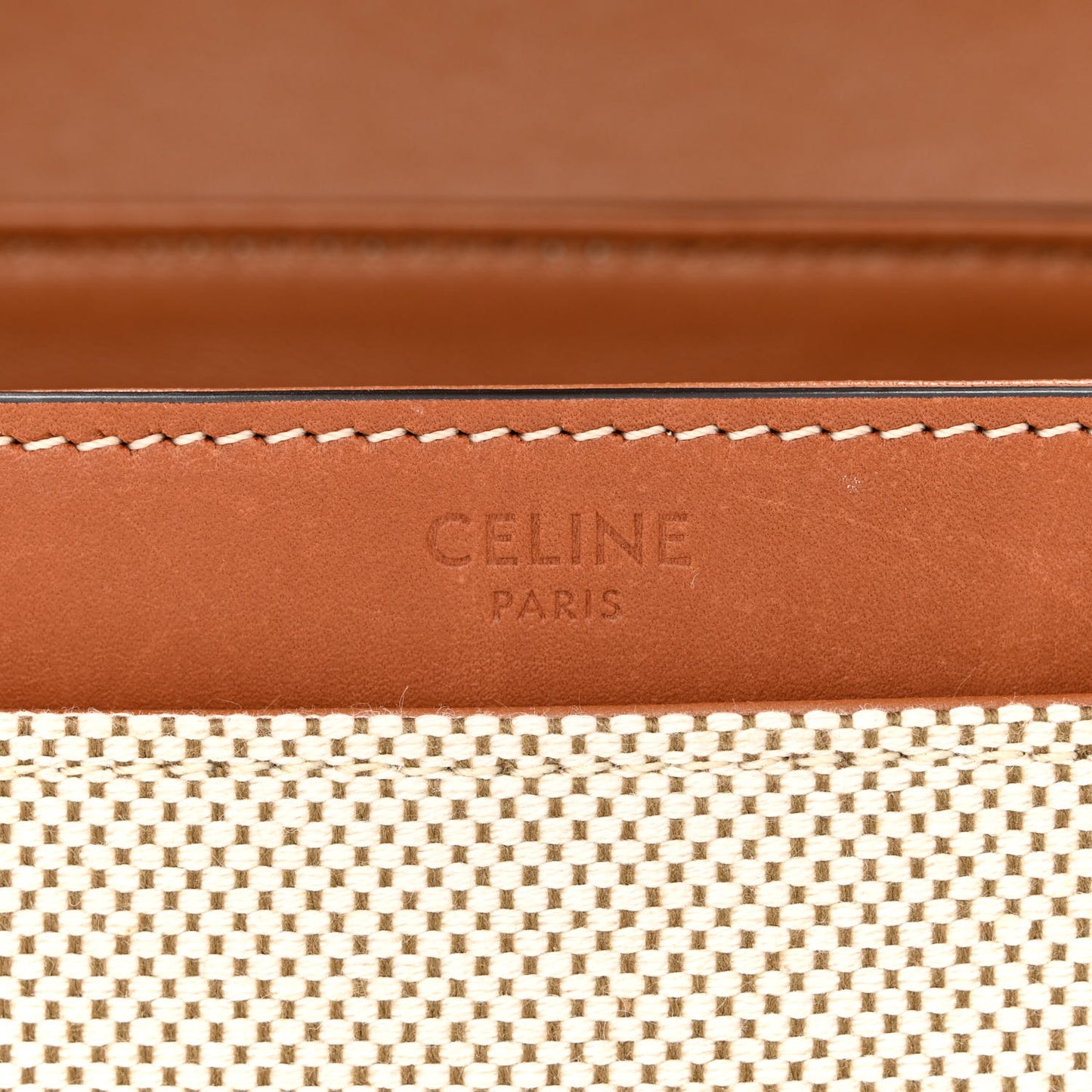 Textile Natural Calfskin Medium Besace 16 Tan