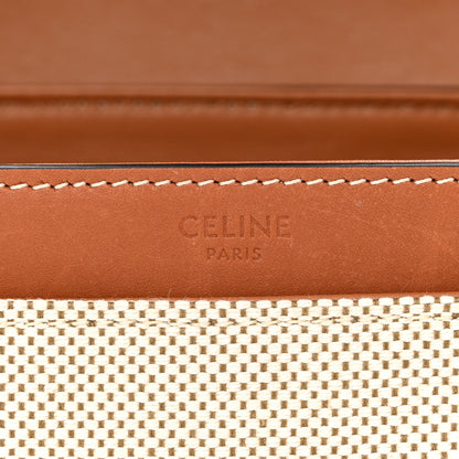 Celine Textile Natural Calfskin Medium Besace 16 Tan 6 of 10