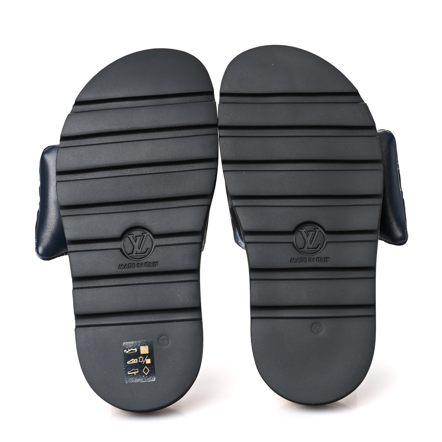 Louis Vuitton Nylon Monogram Womens Pool Pillow Comfort Mules 38 Navy Blue 5 of 9