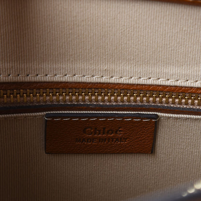 Chloe Calfskin Suede Raffia Medium Pixie Bag Caramel 6 of 7