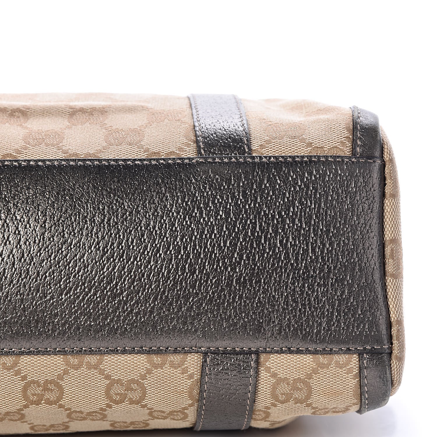 Gucci Monogram Small Abbey Boston Metallic Brown 10 of 19