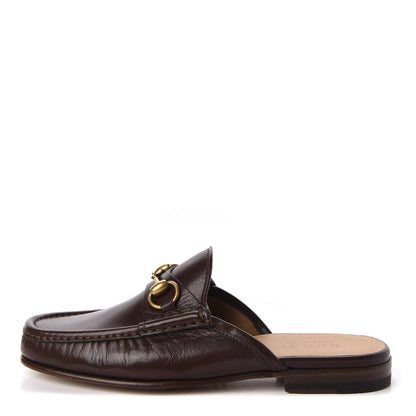 Gucci Goatskin Mens Horsebit Slippers 6 Light Brown 1 of 10