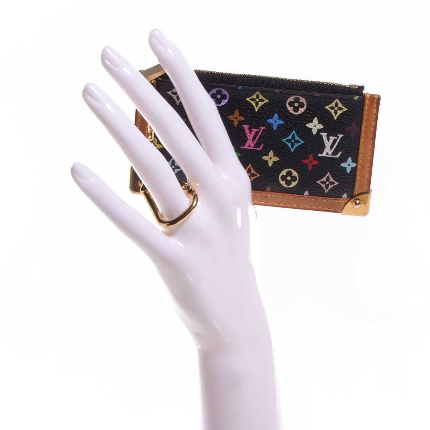 Monogram Multicolor Key Pouch Black