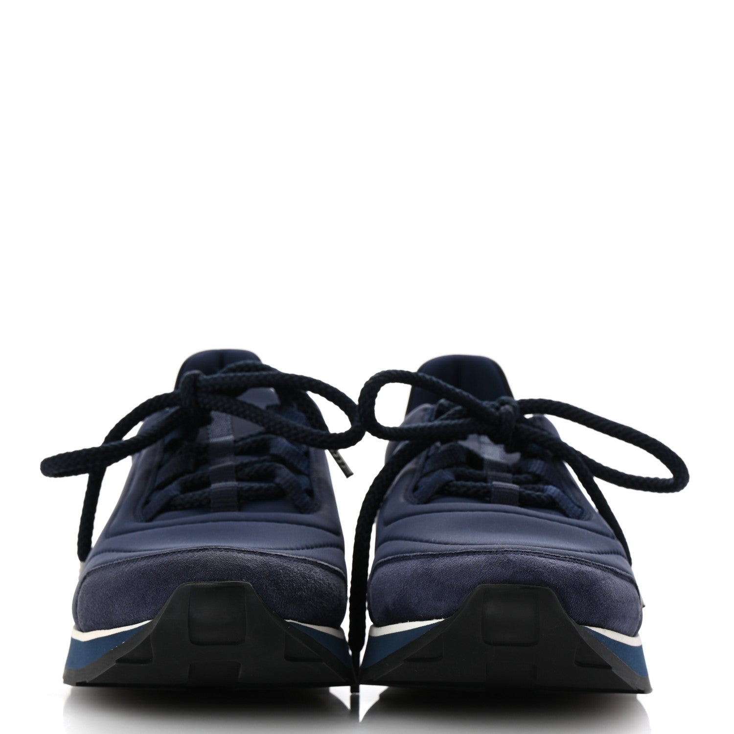 Hermes Technical Canvas Mens Miles Sneakers 40 Marine Black 3 of 11