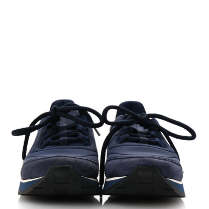 Hermes Technical Canvas Mens Miles Sneakers 40 Marine Black 3 of 11