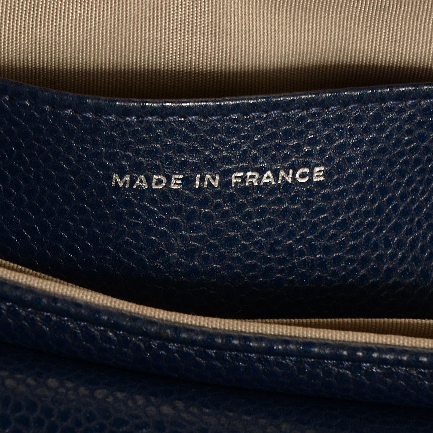 Caviar Half Moon Wallet On Chain WOC Navy Blue