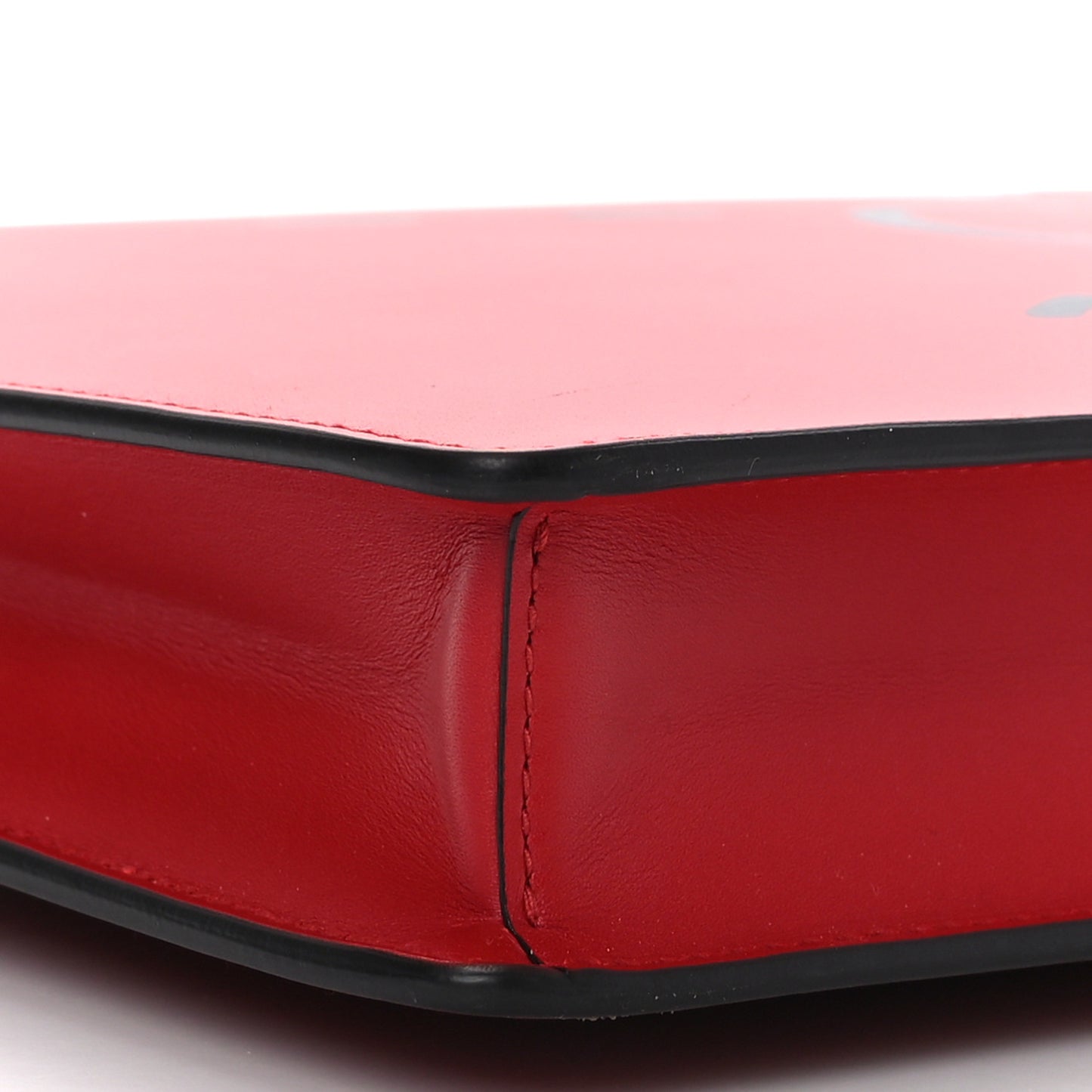 Calfskin GucciGhost Print Medium Documents Holder Hibiscus Red