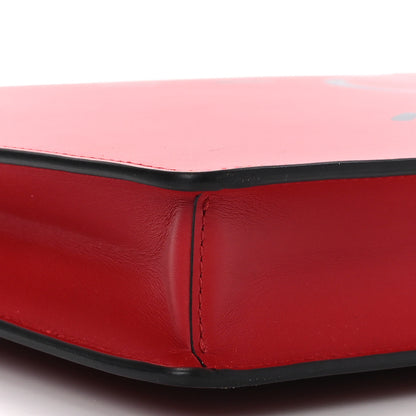 Gucci Calfskin GucciGhost Print Medium Documents Holder Hibiscus Red 8 of 9
