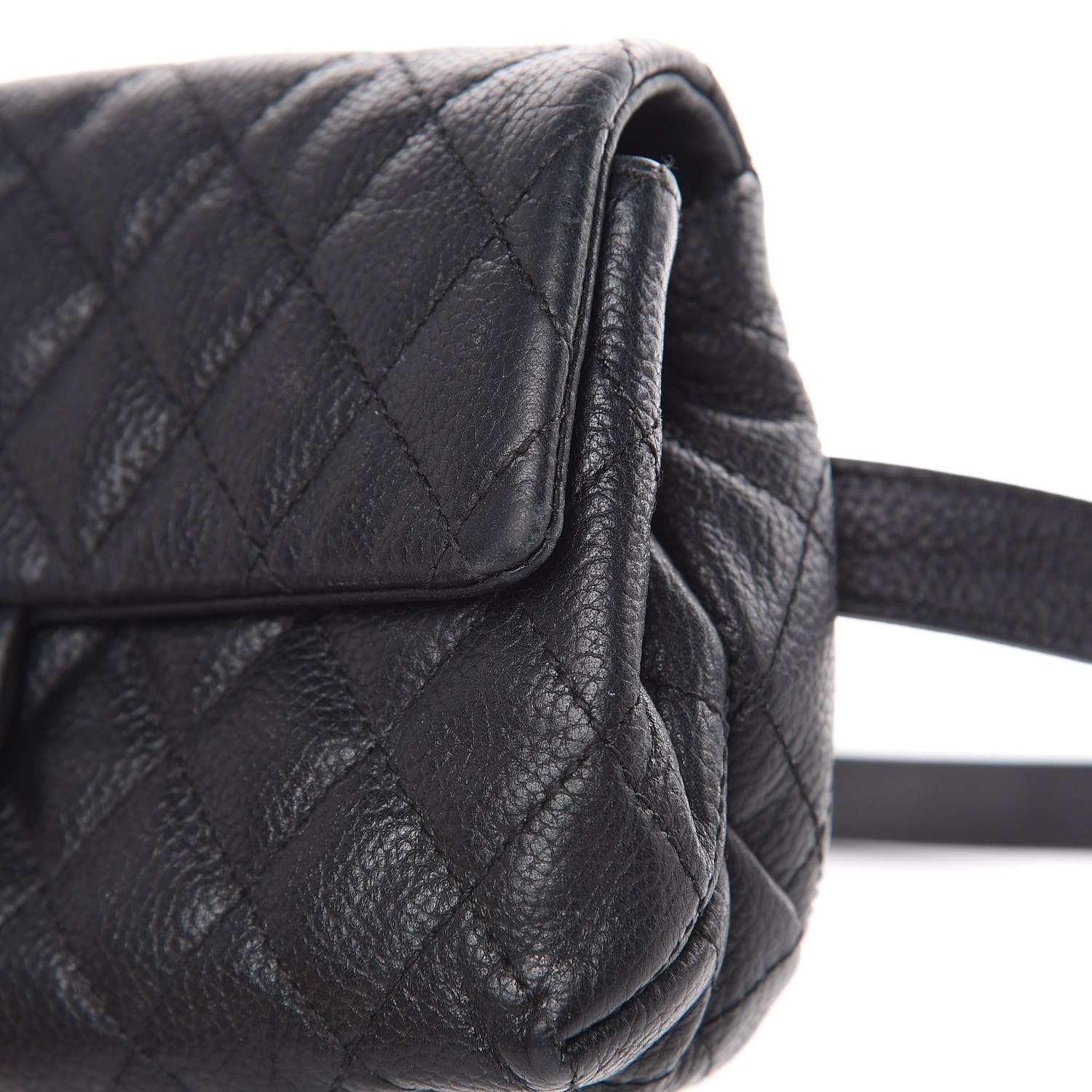 Chanel Grained Calfskin Quilted 2.55 Reissue Flap Belt Bag Clutch Black 11 of 17