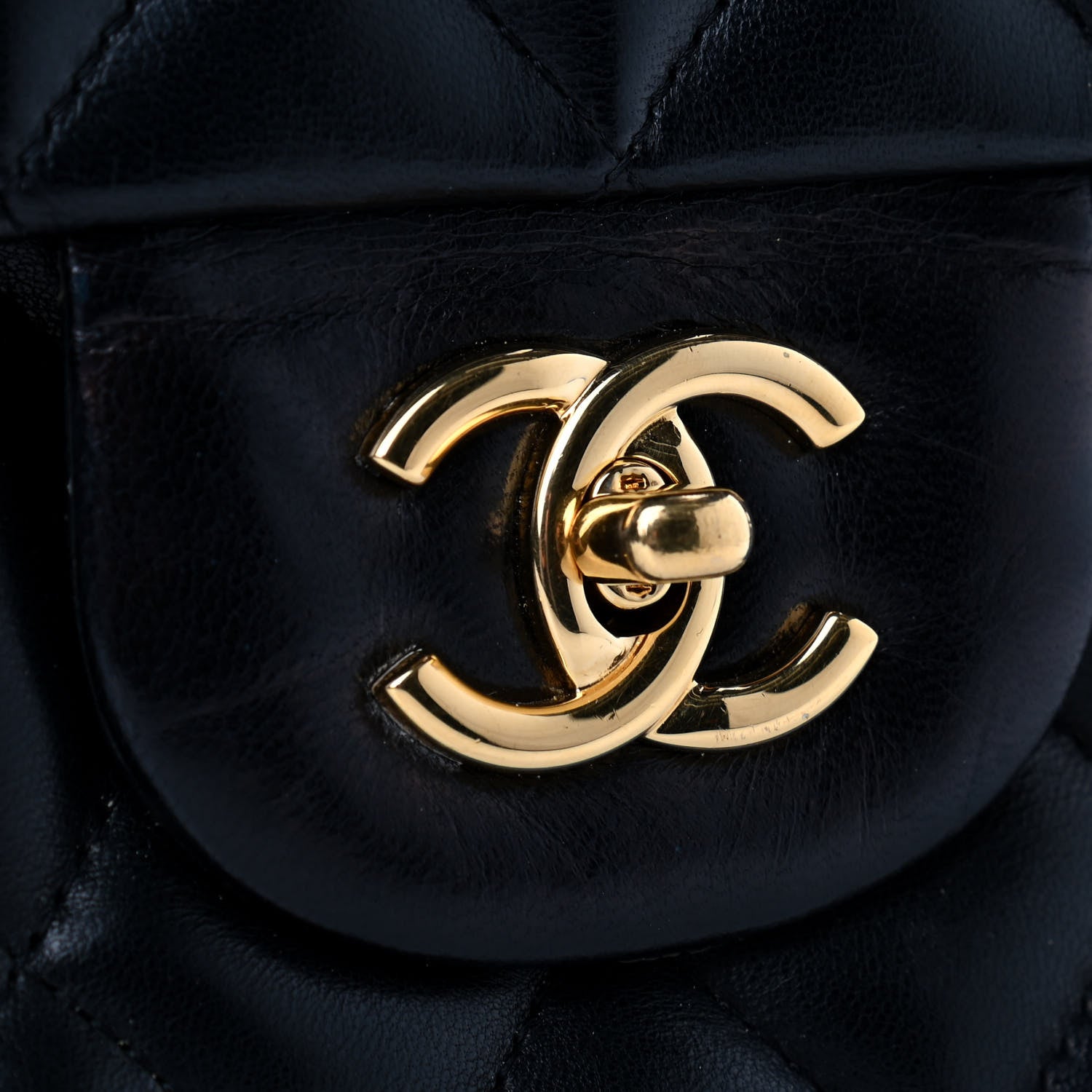 Chanel Lambskin Quilted Jumbo Double Flap Black 13 of 14