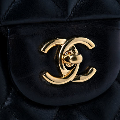 Chanel Lambskin Quilted Jumbo Double Flap Black 13 of 14