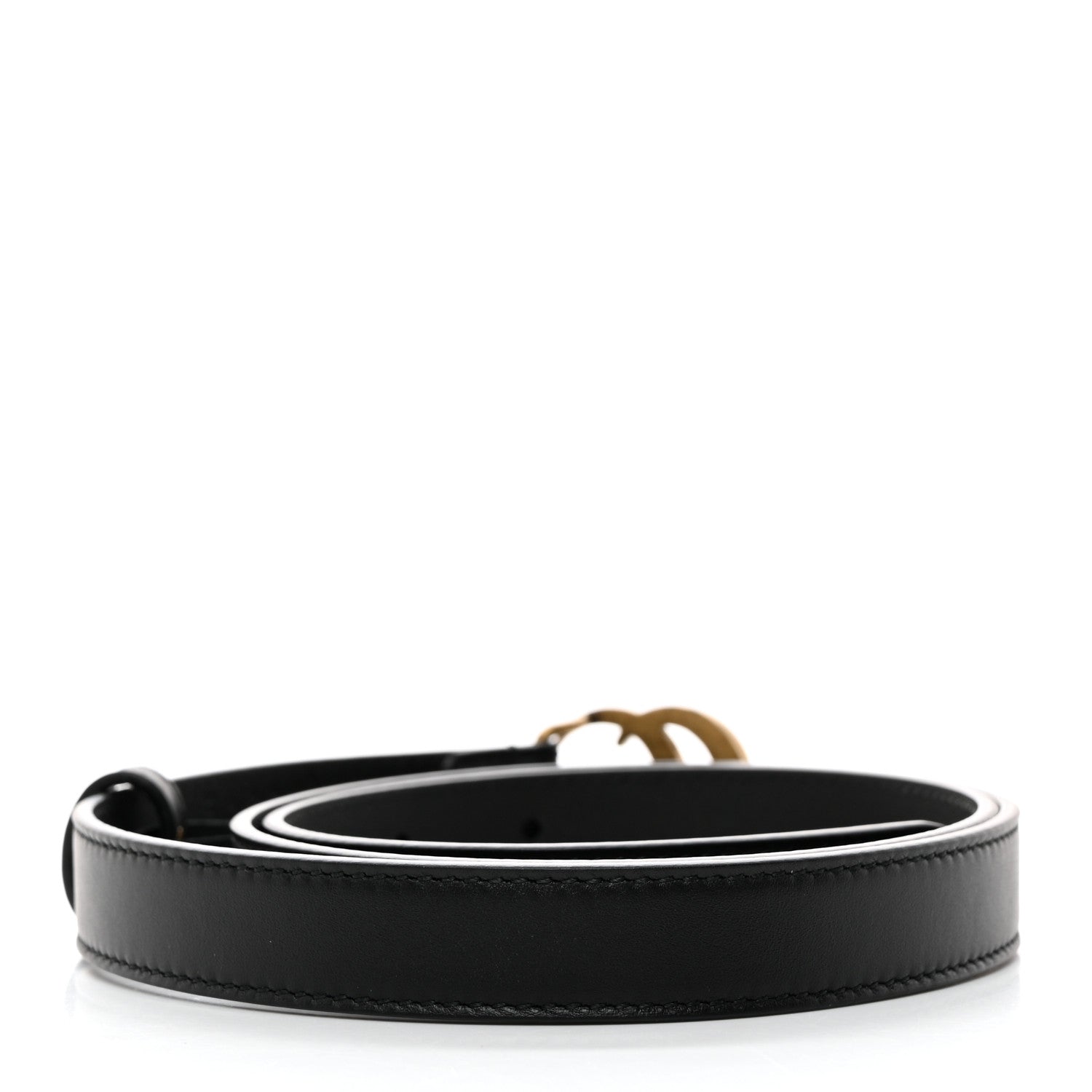 Gucci Calfskin Double G 20mm Belt 85 34 Black 2 of 5
