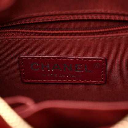 Chanel Knit Calfskin Small Gabrielle Hobo Red 6 of 10