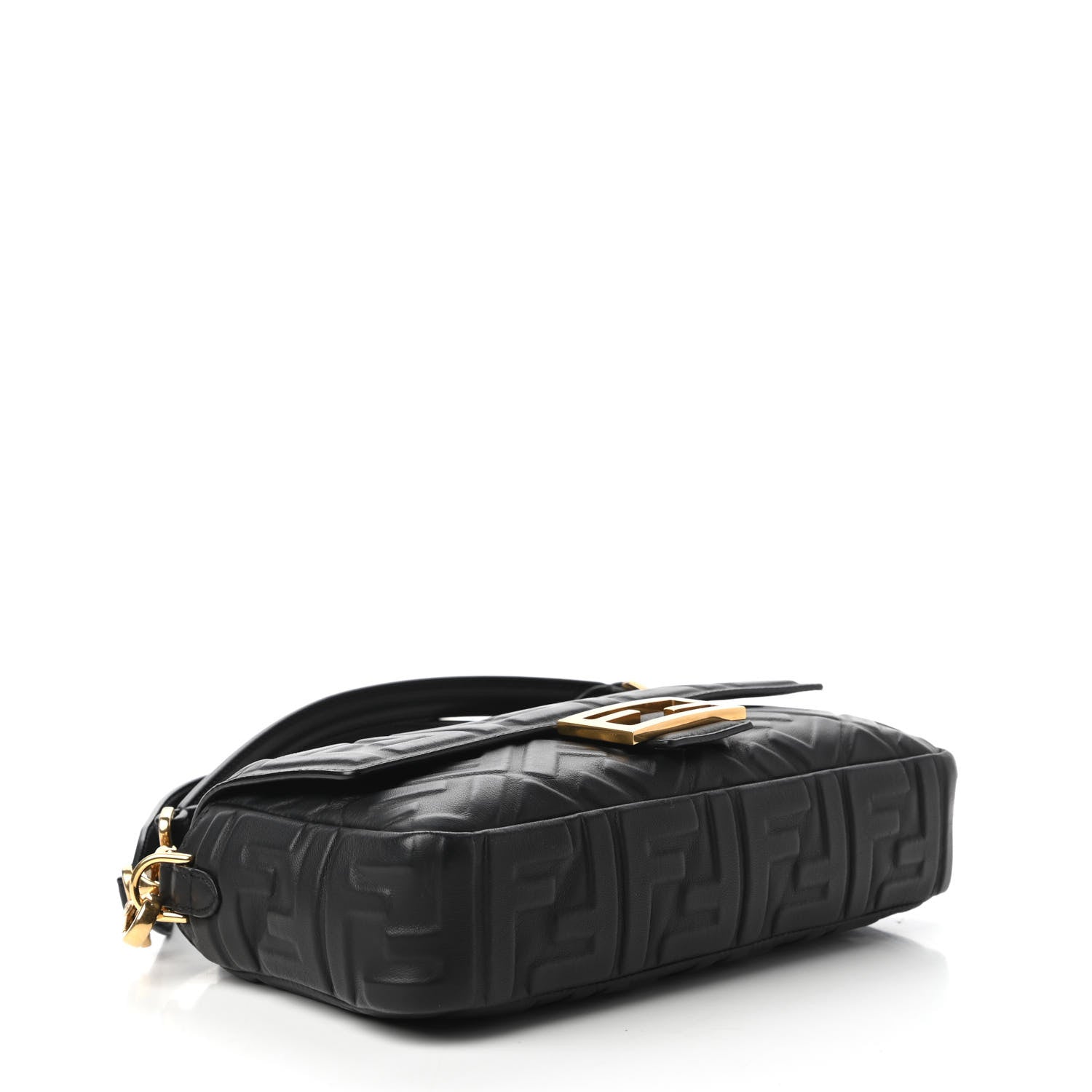Fendi Nappa FF 1974 Embossed Baguette Black 4 of 10