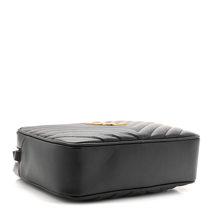 Saint Laurent Calfskin Matelasse Monogram Lou Camera Bag Black 3 of 9