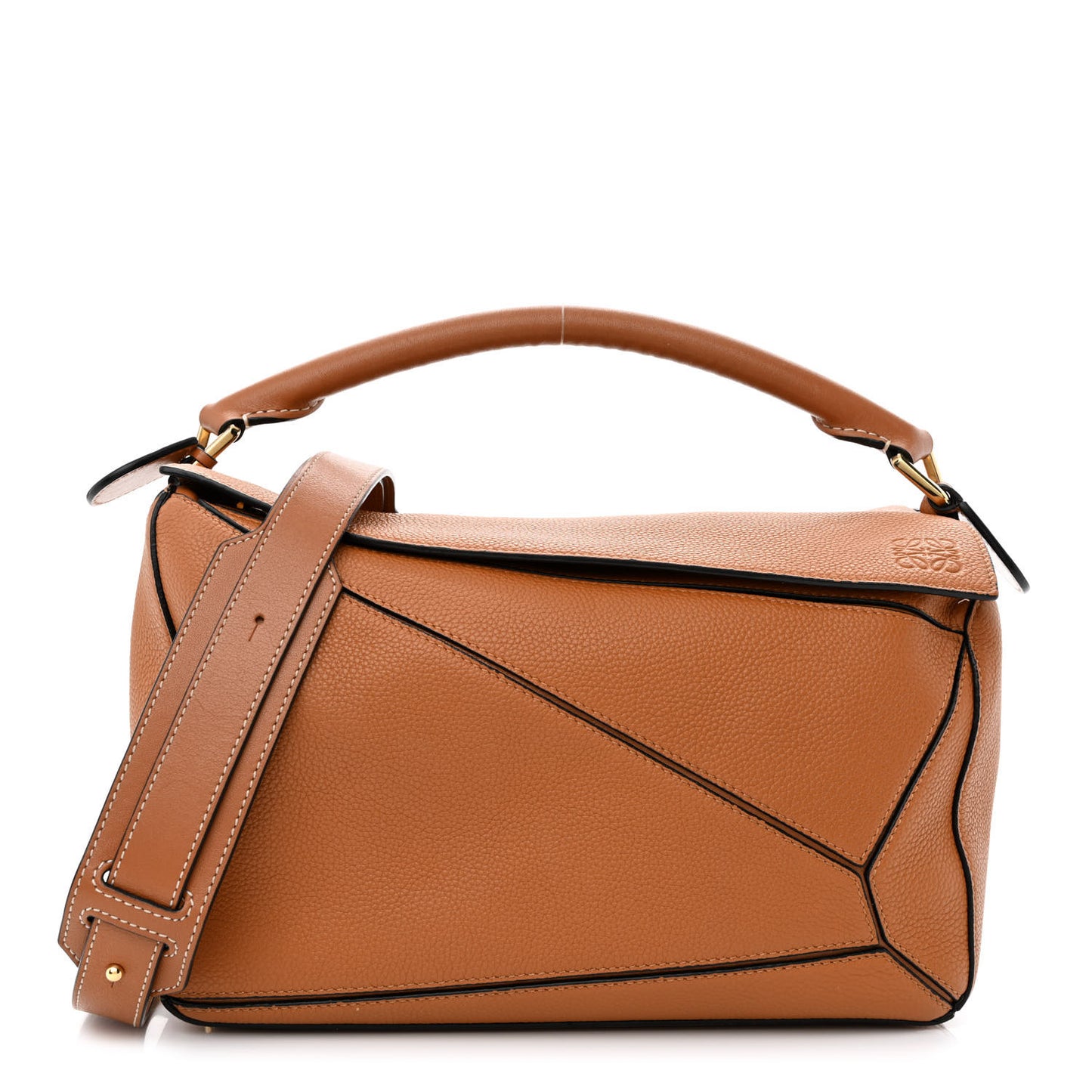 Calfskin Medium Puzzle Bag Tan
