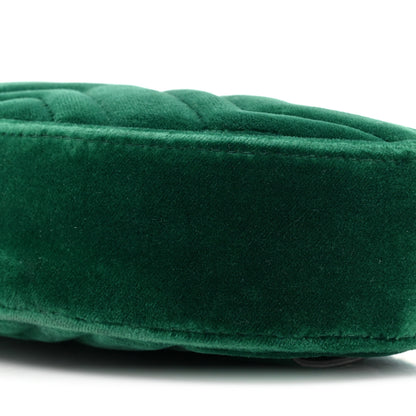 Gucci Velvet Matelasse GG Marmont Belt Bag 85 34 Green 8 of 13
