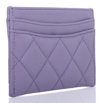 Chanel Caviar Quilted Card Holder Purple 3 of 11