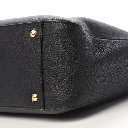 Fendi Cuoio Romano Selleria Medium FF Tote Black 10 of 14