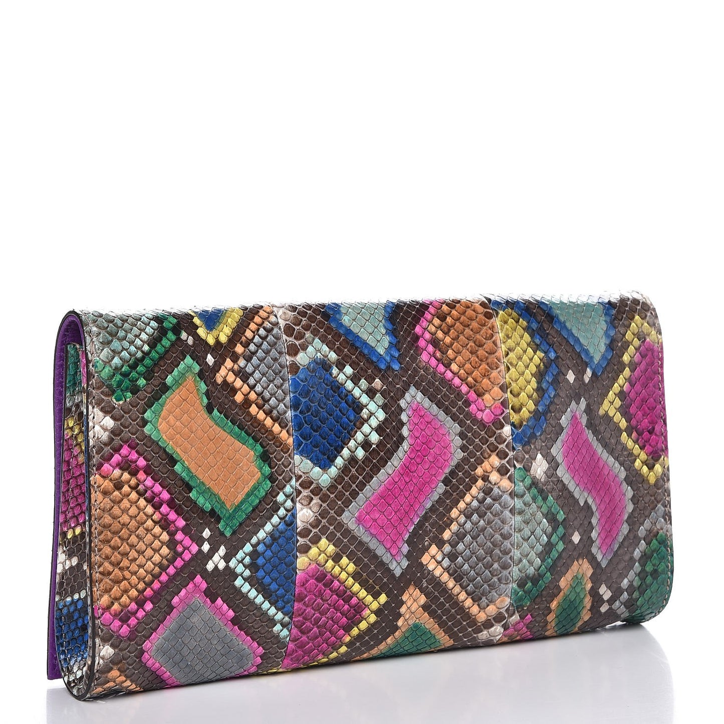 Python Medium Soho Clutch Multicolor