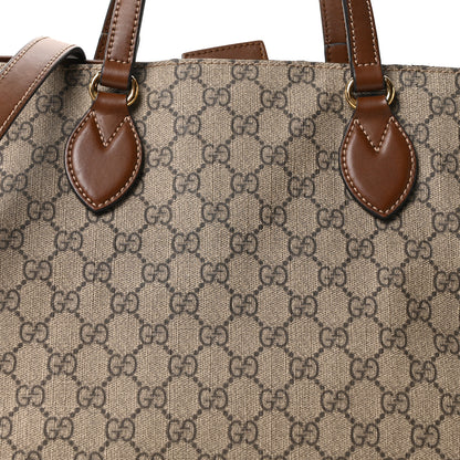 Gucci Soft GG Supreme Monogram Medium Crossbody Tote Beige Cuir 14 of 19
