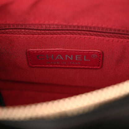 Chanel Aged Calfskin Chevron Quilted Small Gabrielle Hobo Black 6 of 10