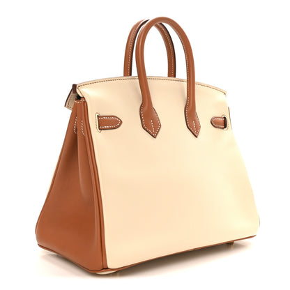 Hermes Swift Horseshoe Birkin 25 Craie Gold 3 of 11