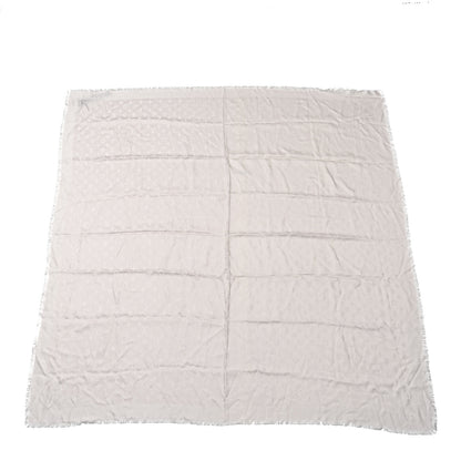 Louis Vuitton Silk Lurex Wool Monogram Shine Shawl Gris Perle 1 of 4