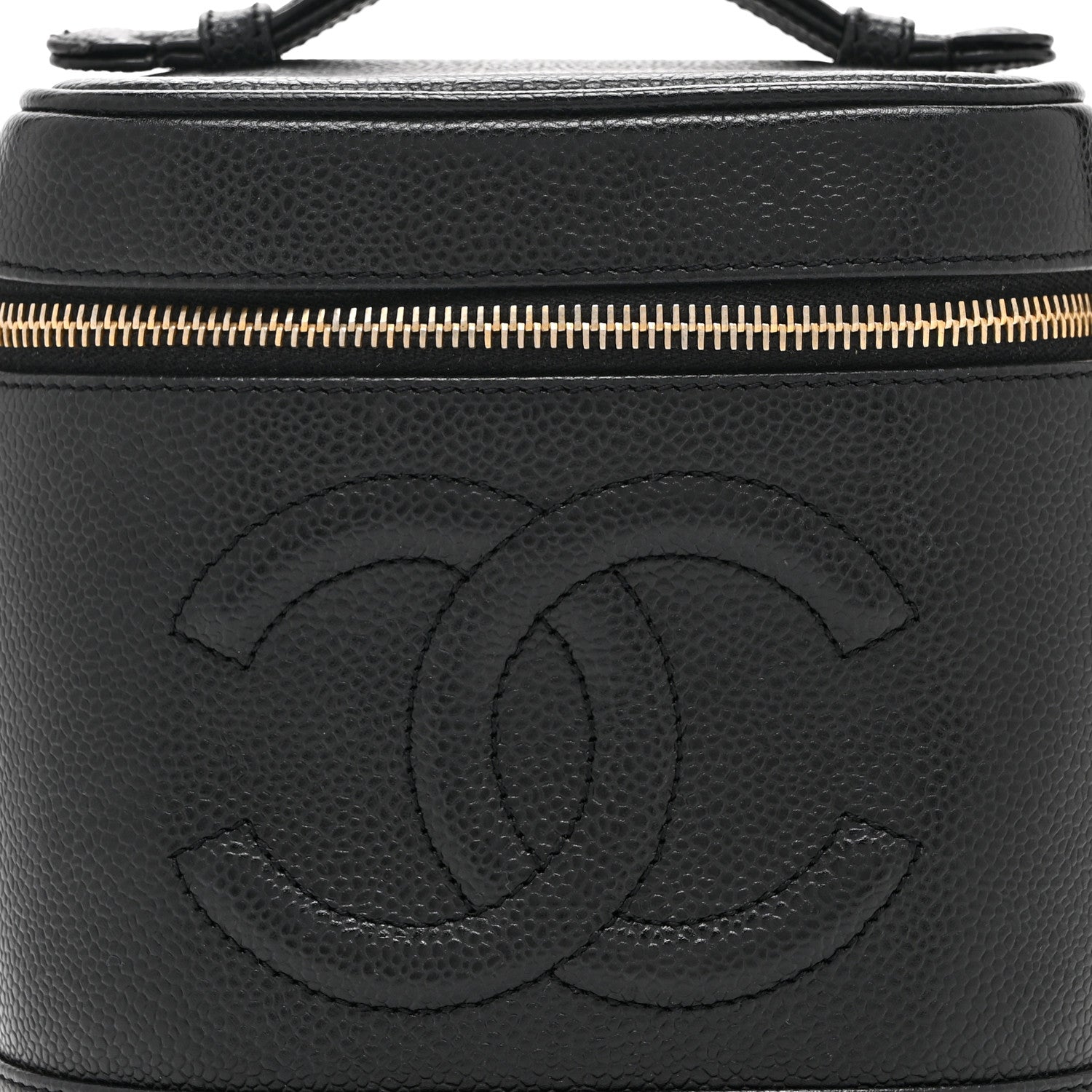 Chanel Caviar Vanity Cosmetic Case Black 9 of 11
