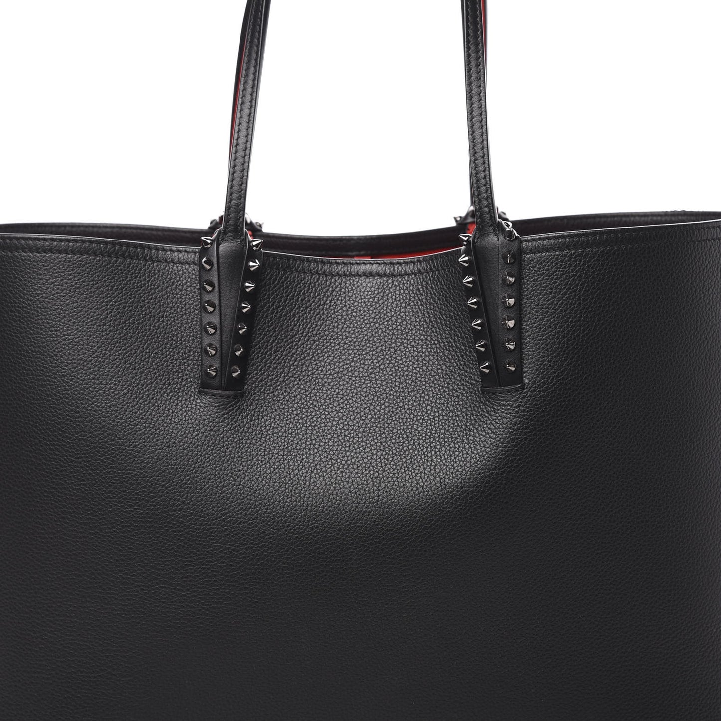 Calfskin Spikes East West Cabata Tote Black