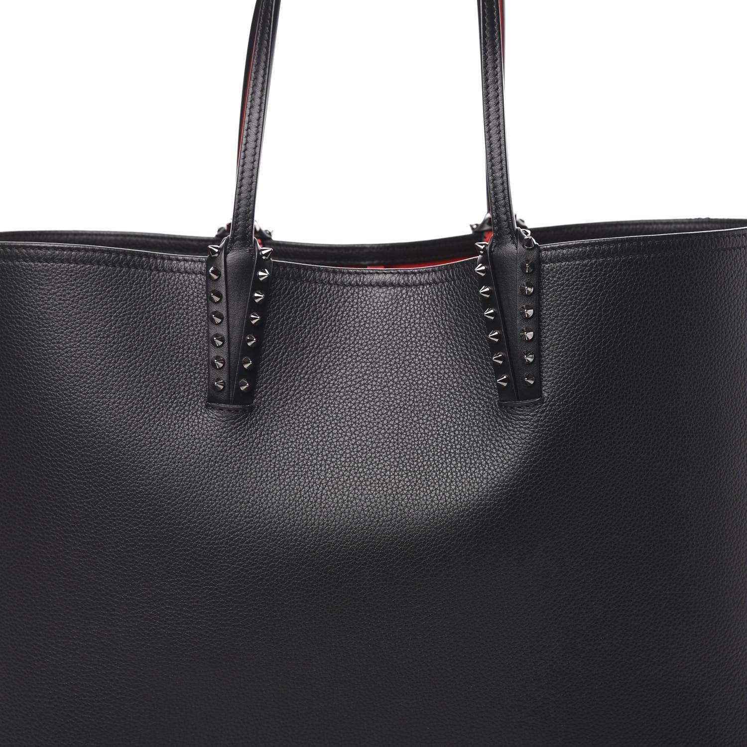 Christian Louboutin Calfskin Spikes East West Cabata Tote Black 9 of 13