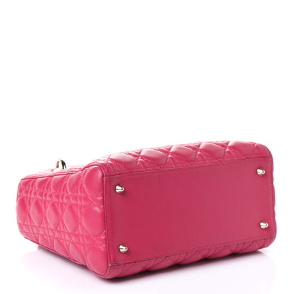 Christian Dior Lambskin Cannage Medium Lady Dior Pink 3 of 4