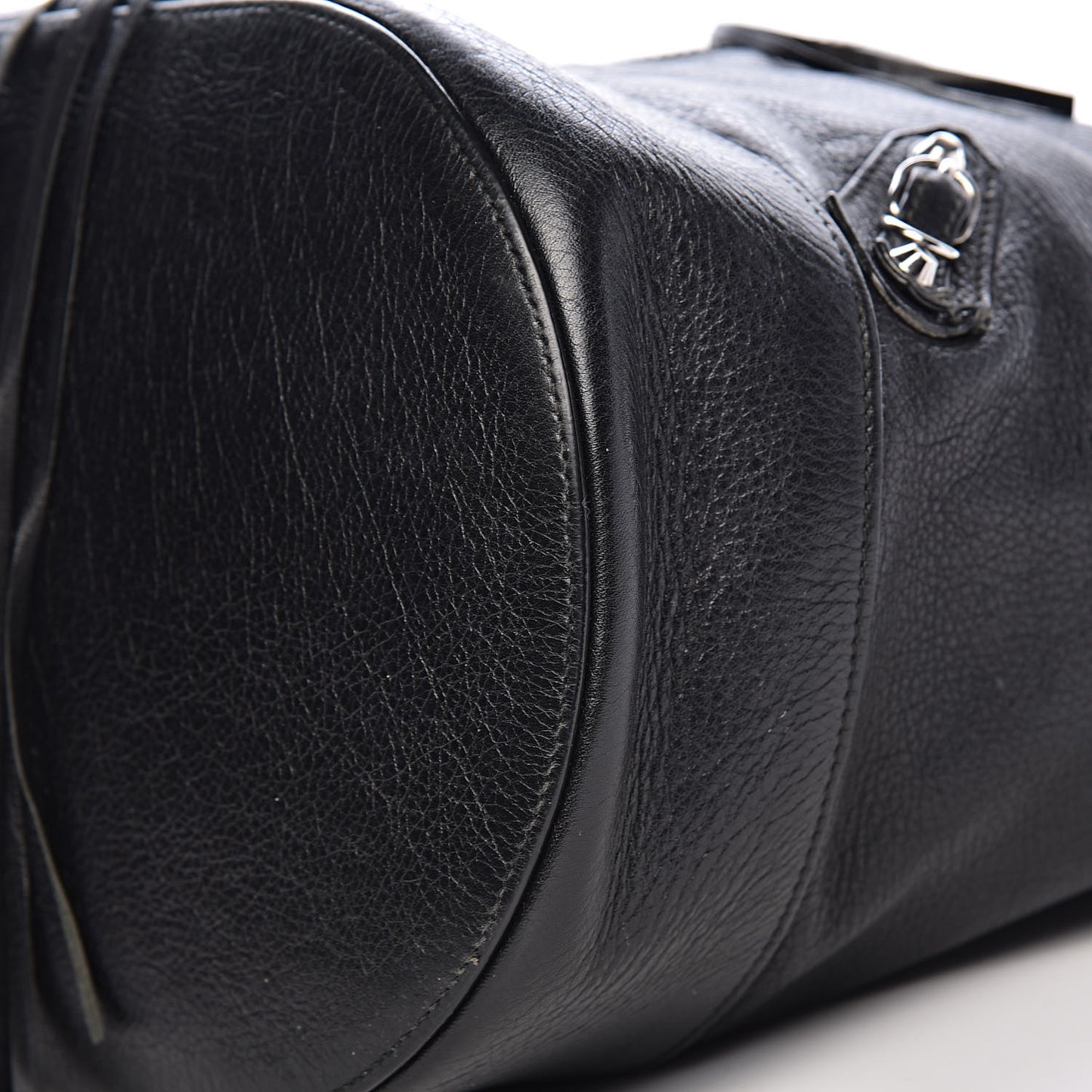 Veau Papier Classic Hardware Drop Bucket Bag Black