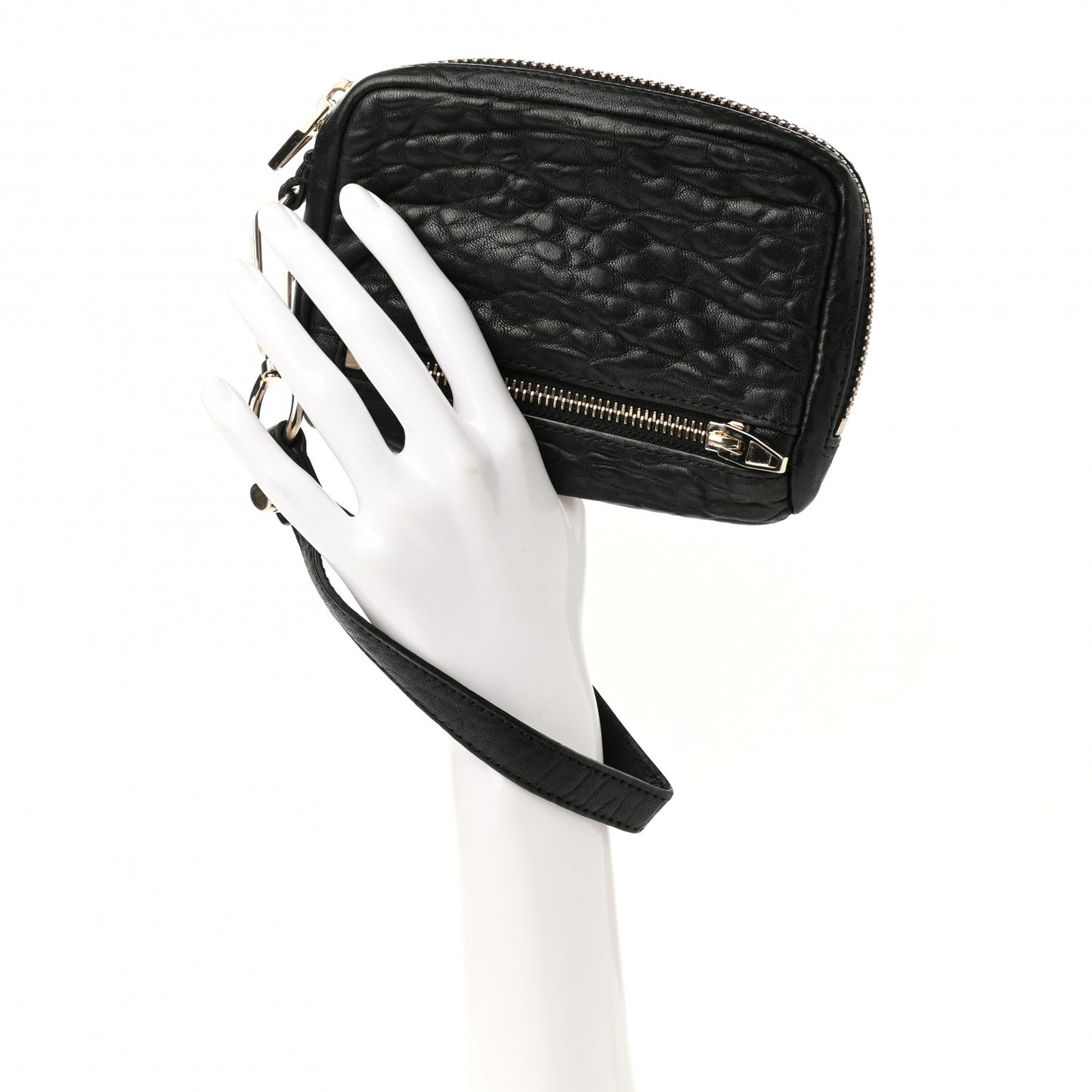 Pebbled Lambskin Large Fumo Wallet Black