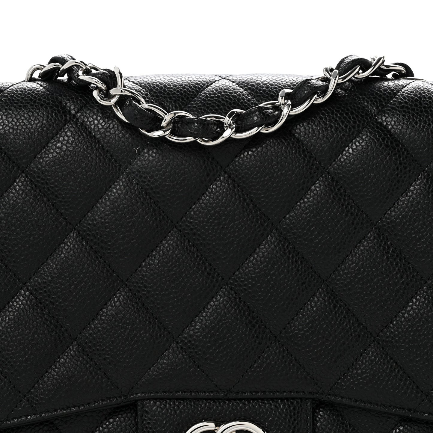 Caviar Quilted Jumbo Single Flap Black