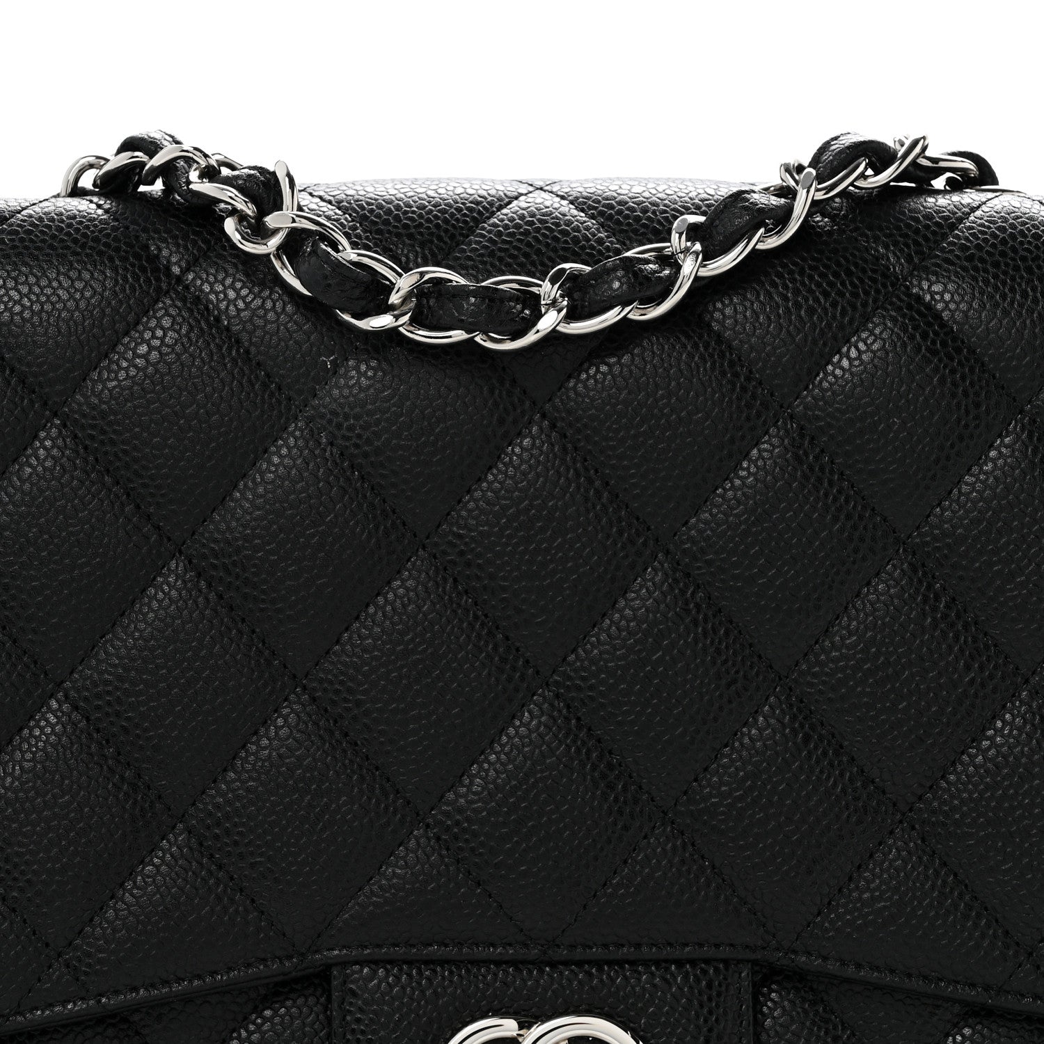 Chanel Caviar Quilted Jumbo Single Flap Black 8 of 14