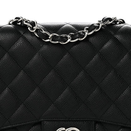Chanel Caviar Quilted Jumbo Single Flap Black 8 of 14