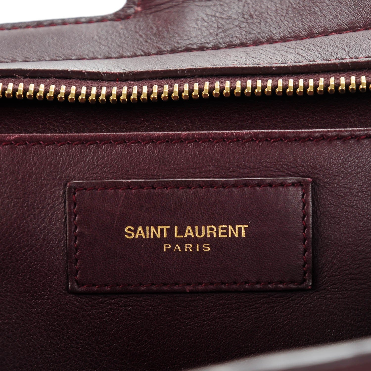 Saint Laurent Calfskin Small Classic Y Cabas Bordeaux 8 of 9