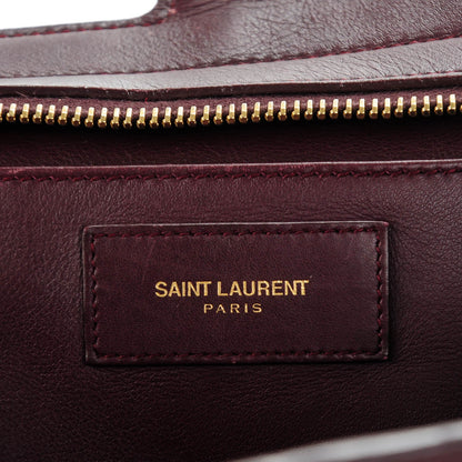 Saint Laurent Calfskin Small Classic Y Cabas Bordeaux 8 of 9