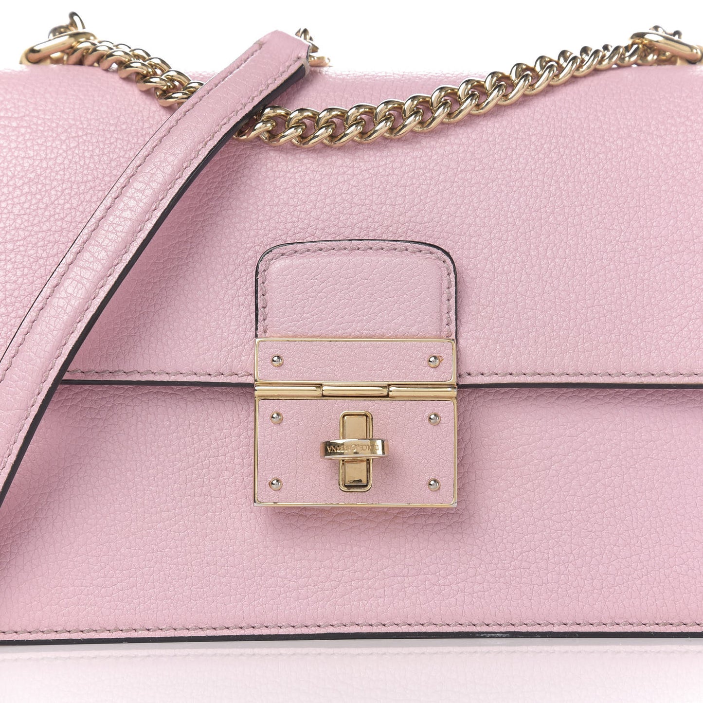 Grained Calfskin Rosalia Shoulder Bag Pink